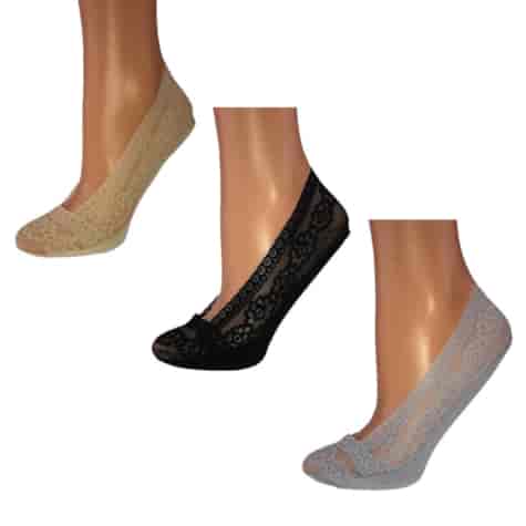 Baleriny damskie Oemen koronkowe