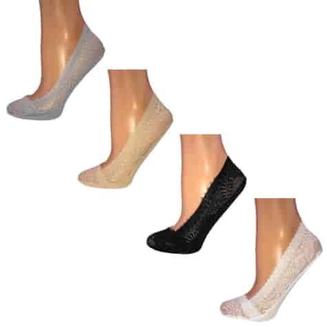 Baleriny damskie Oemen koronkowe