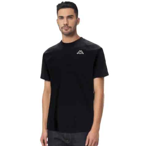 T-shirt męski Small Logo Kappa 711169 Czarny M