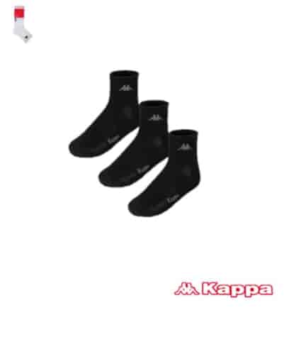 Kappa - Skarpetki 3/4 Czarny 39-42 3pak