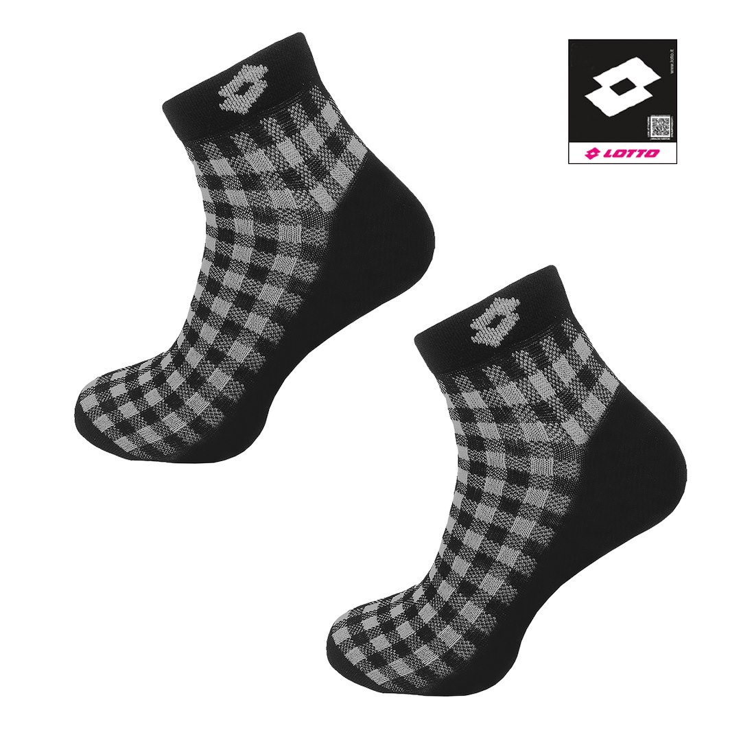 Skarpety Lotto QUAD_12 CZARNY-BIAŁY 35-38
