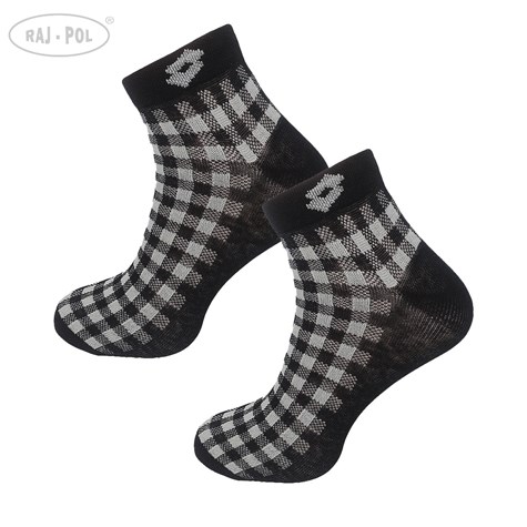 Skarpety Lotto QUAD_12 CZARNY-BIAŁY 35-38