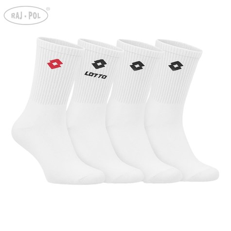 Skarpety DZIECIĘCE LOTTO TENNIS WHITE 4-PAK 31/34