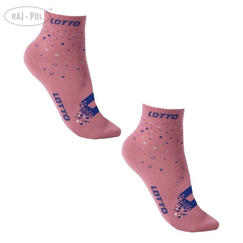 Skarpety Lotto QUAD_10 RÓŻ 35-38