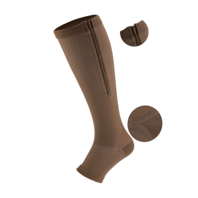 Przeciwżylakowe Z Zamkiem 1 Stopień - Ciemny Beż L