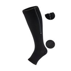 Przeciwżylakowe Z Zamkiem 1 Stopień - Czarny XL