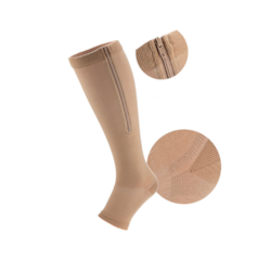 Przeciwżylakowe z zamkiem 3 Stopień - Jasny Beż L