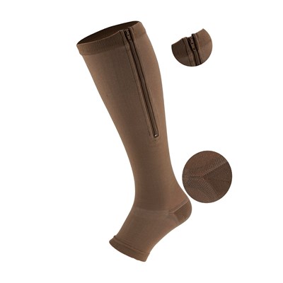 Przeciwżylakowe ZZamkiem 1 Stopień - Ciemny Beż XL