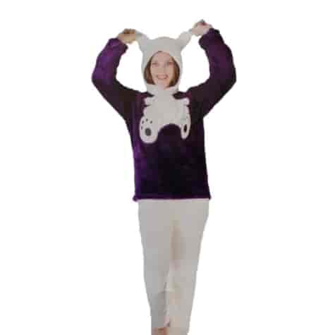 Piżama well soft gruba z kapturem Miś Mix kolorów