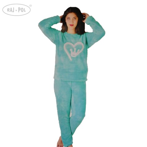 Piżama wel soft gruba Serce Mix kolorów