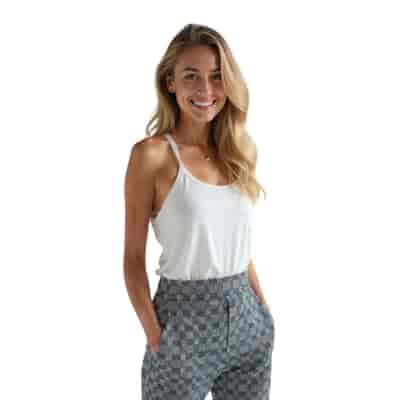 Spodnie damskie 3/4 z kieszeniami