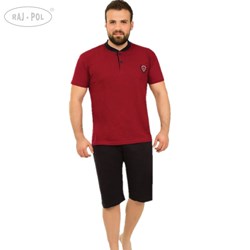 Piżama męska krótki rękaw, krótkie spodnie Raj-Pol