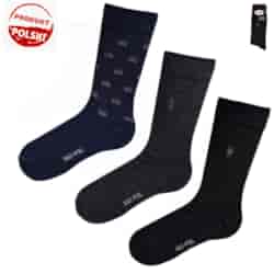 Skarpety męskie garniturowe wzorowane RAJ-POL