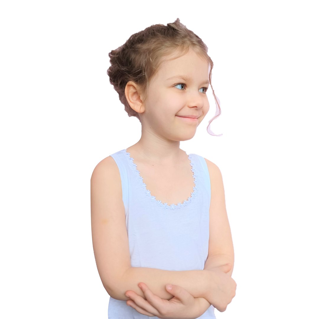 Bawełniana podkoszulka dziewczęca