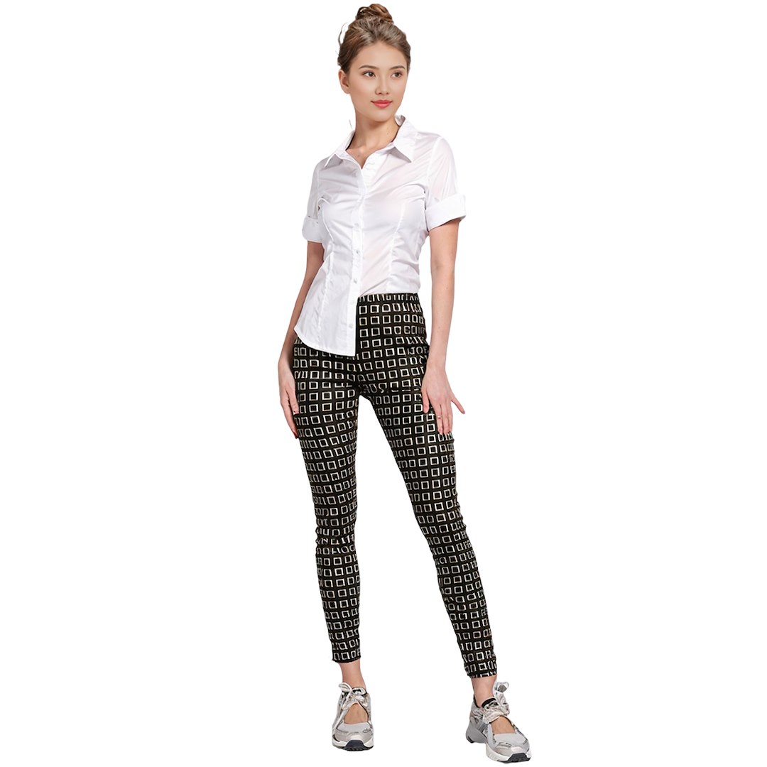 Spodnie damskie D&A z lampasem