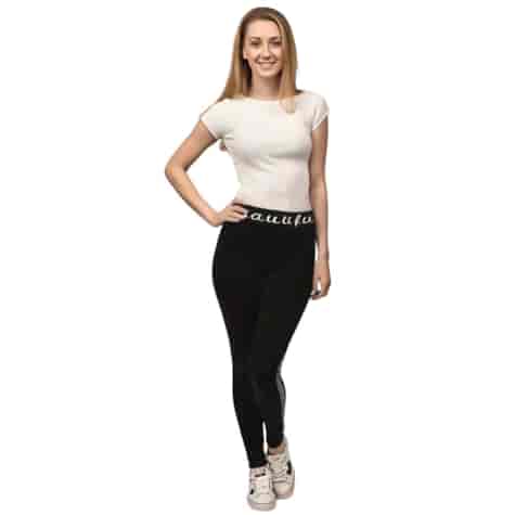 Legginsy damskie z lampasem D&A LE05