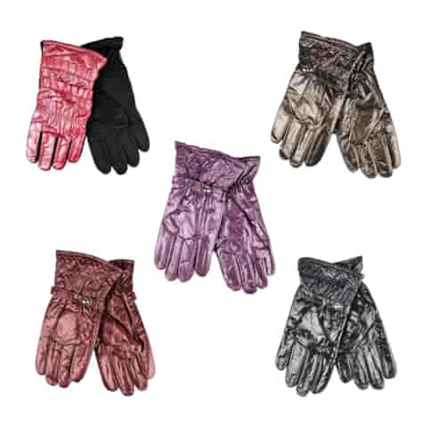 Rękawiczki damskie ocieplane gładkie