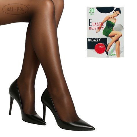 Rajstopy Elastil Ragazza 20 den Nero L