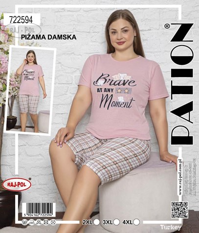 Piżama damska  Brave at Any   PATION Plus size