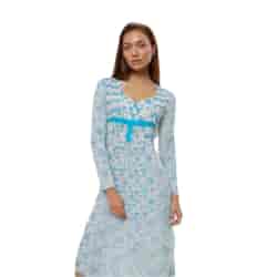 Koszula nocna ocieplana z długim rękawem Raj-Pol