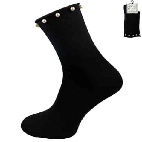 Skarpety damskie z ozdobami bezuciskowe