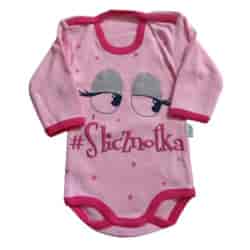 Gładkie body z długim rękawem