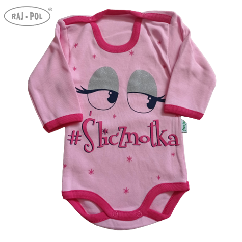 Gładkie body z długim rękawem