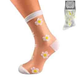 Skarpety stylowe rajstopowe stokrotki