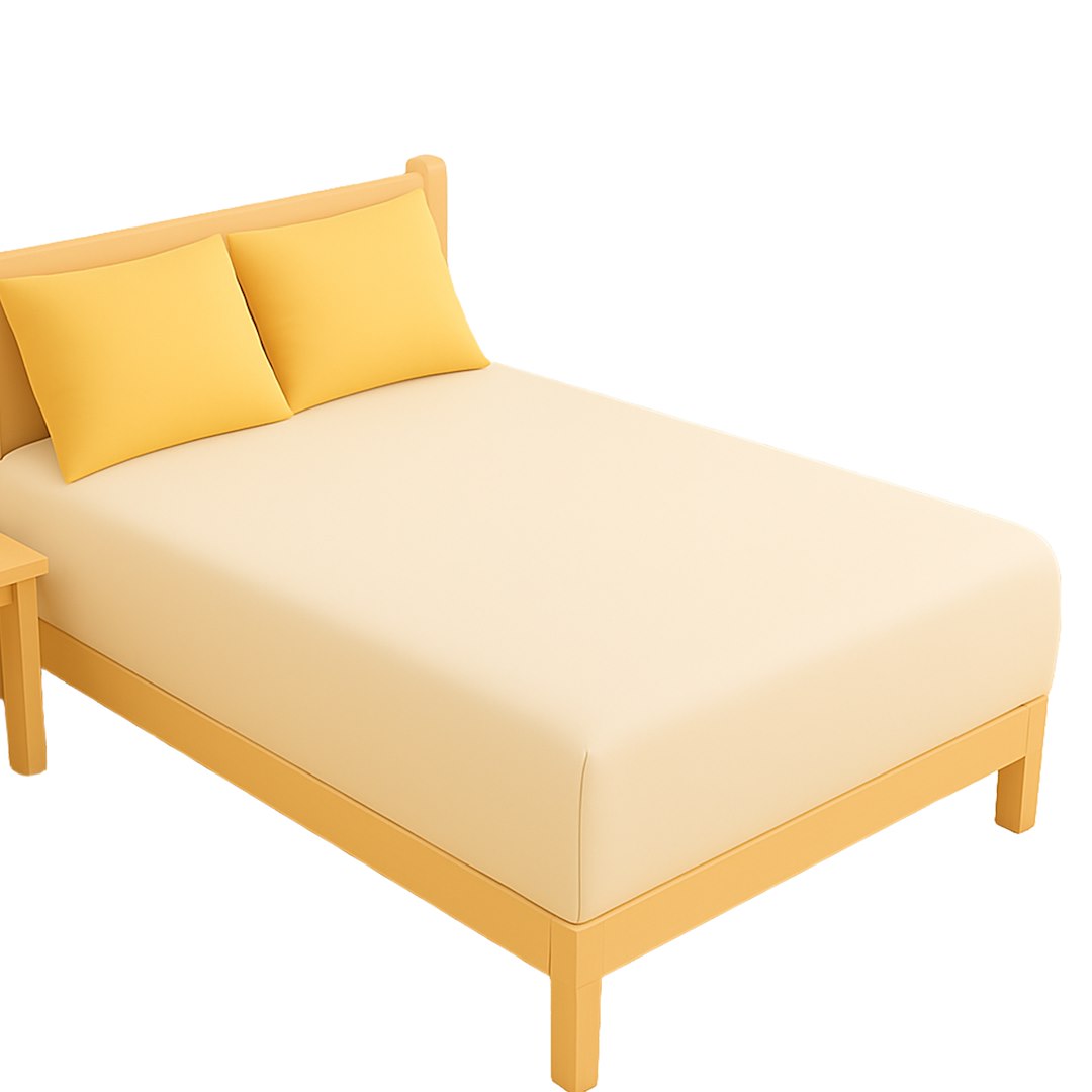 Prześcieradło z gumką 120x200 Jersey Paris kremowe