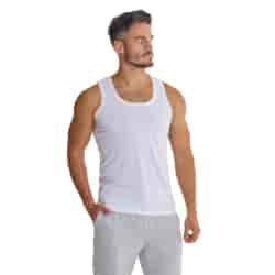 Bawełniana podkoszulka męska biała Raj-Pol XXL