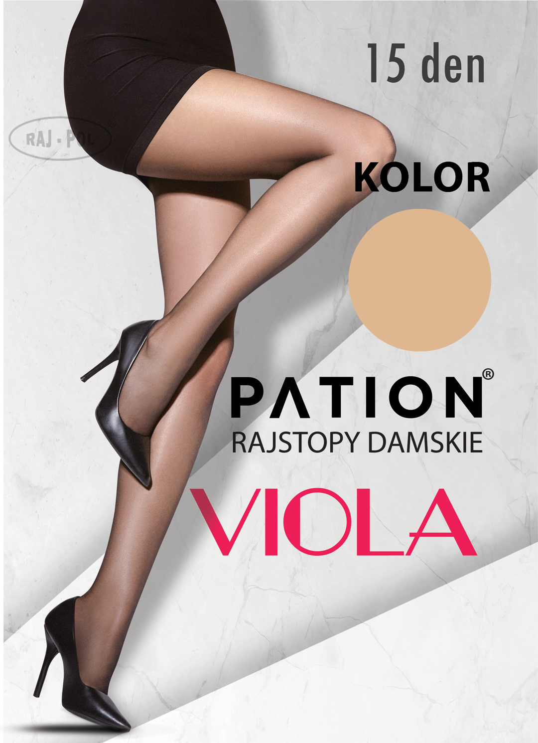 Rajstopy PATION Elastan 15 den Viola - Visione 2
