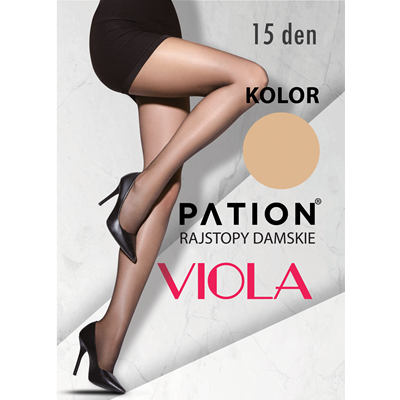 Rajstopy PATION Elastan 15 den Viola - Visione 5