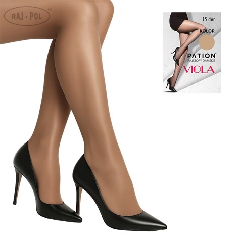 Rajstopy PATION Elastan 15 den Viola - Daino 2
