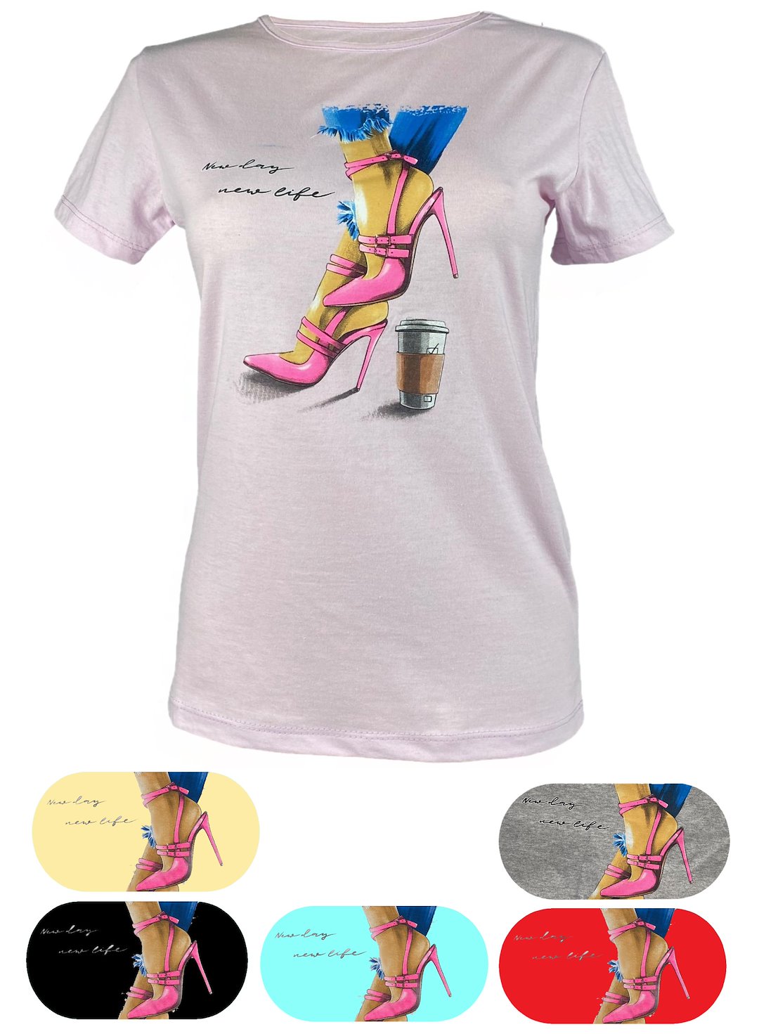 T-shirt damski bawełniany