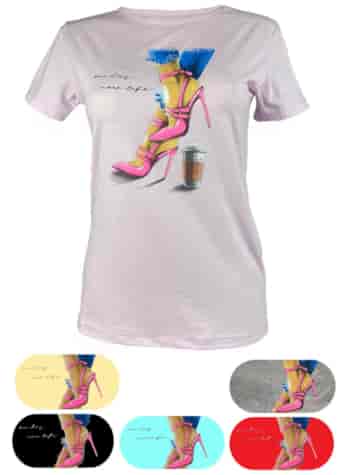 T-shirt damski bawełniany