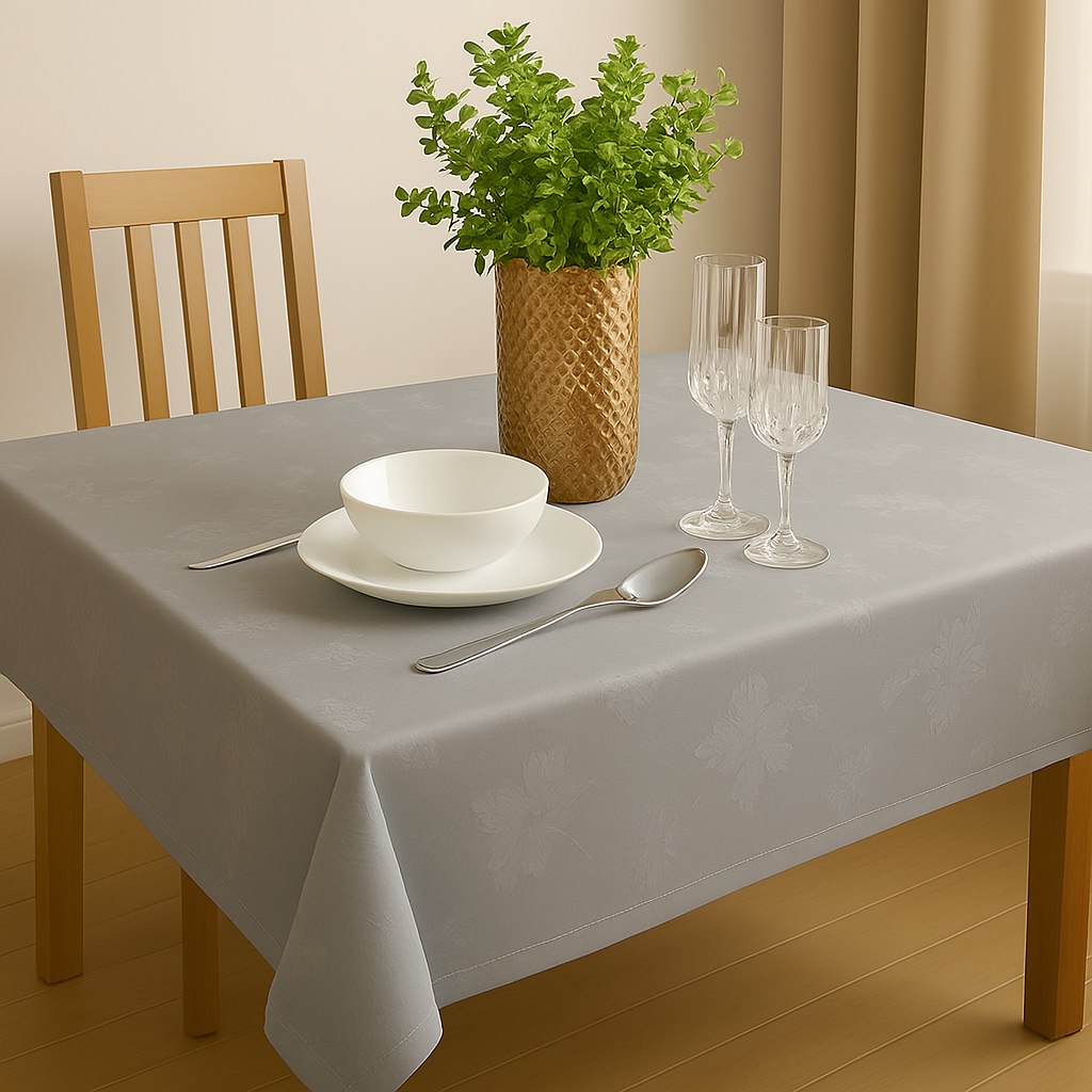 Obrus szary plamoodporny romby 160x110cm