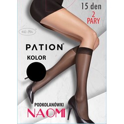 Podkolanówki PATION 15 DEN Naomi Nero