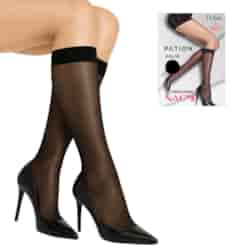 Podkolanówki PATION 15 DEN Naomi Nero 2-PAK