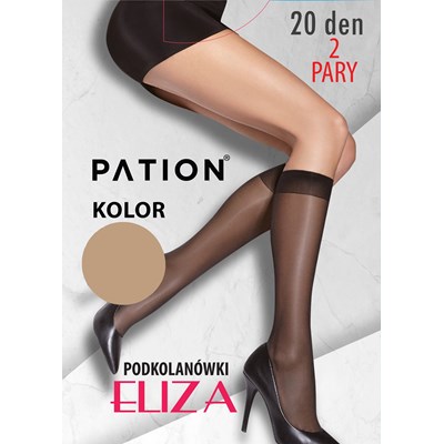 Podkolanówki PATION 20 DEN Eliza Beige 2-PAK