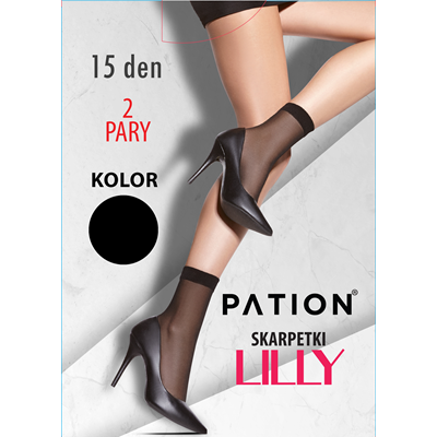 Skarpetki Pation 15 den 2-pak Lilly Czarny