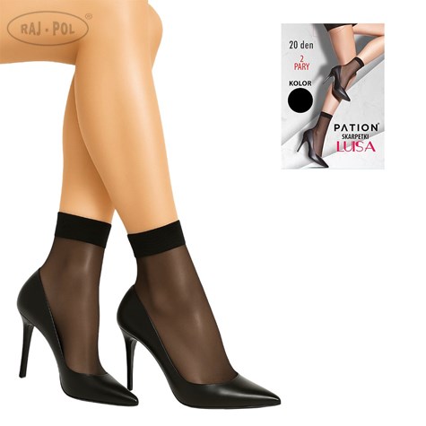Skarpetki Pation 20 den 2-pak LUISA czarny