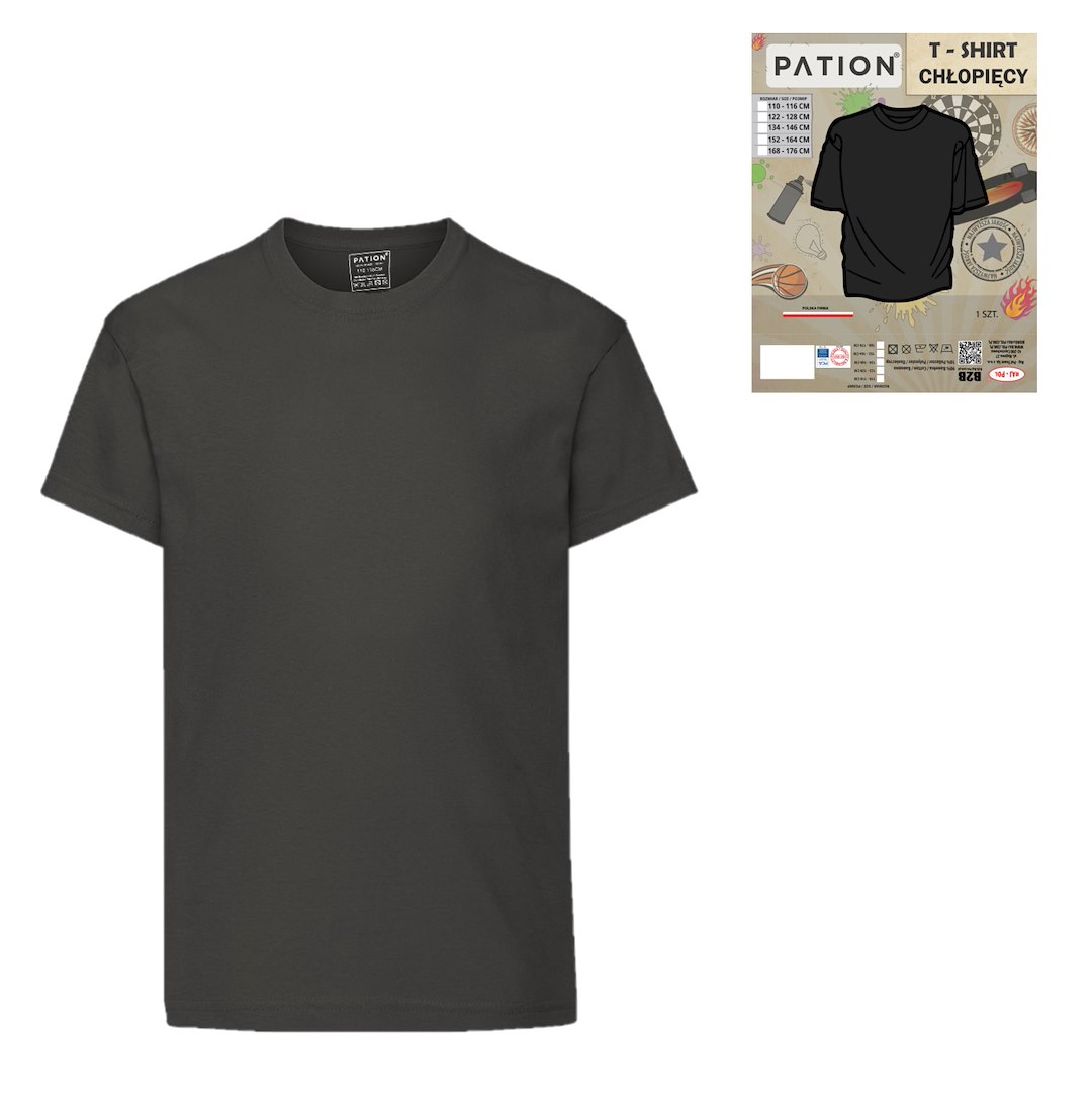 T-SHIRT CHŁOPIĘCY PATION GRAFIT