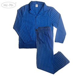 Piżama klasyczna flanelowa niebieska