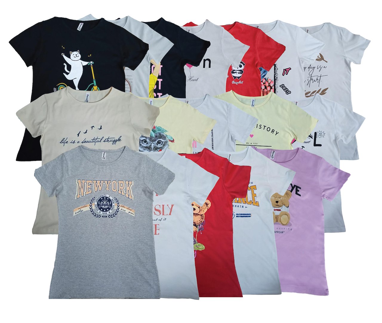 T-shirt damski bawełniany