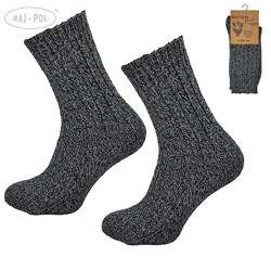 Skarpety męskie wełniane prążkowane
