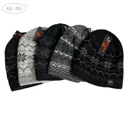 Czapka męska wzorowana