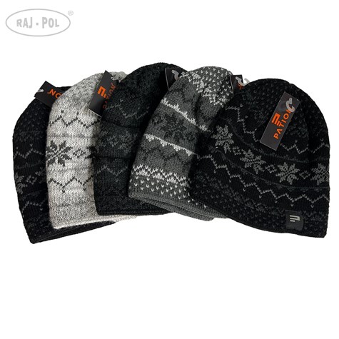 Czapka męska wzorowana