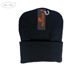 Czapka męska thermo prosta czarna