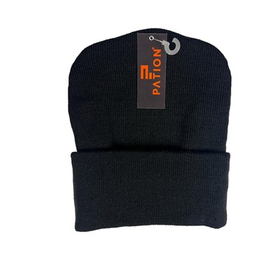 Czapka męska thermo prosta czarna