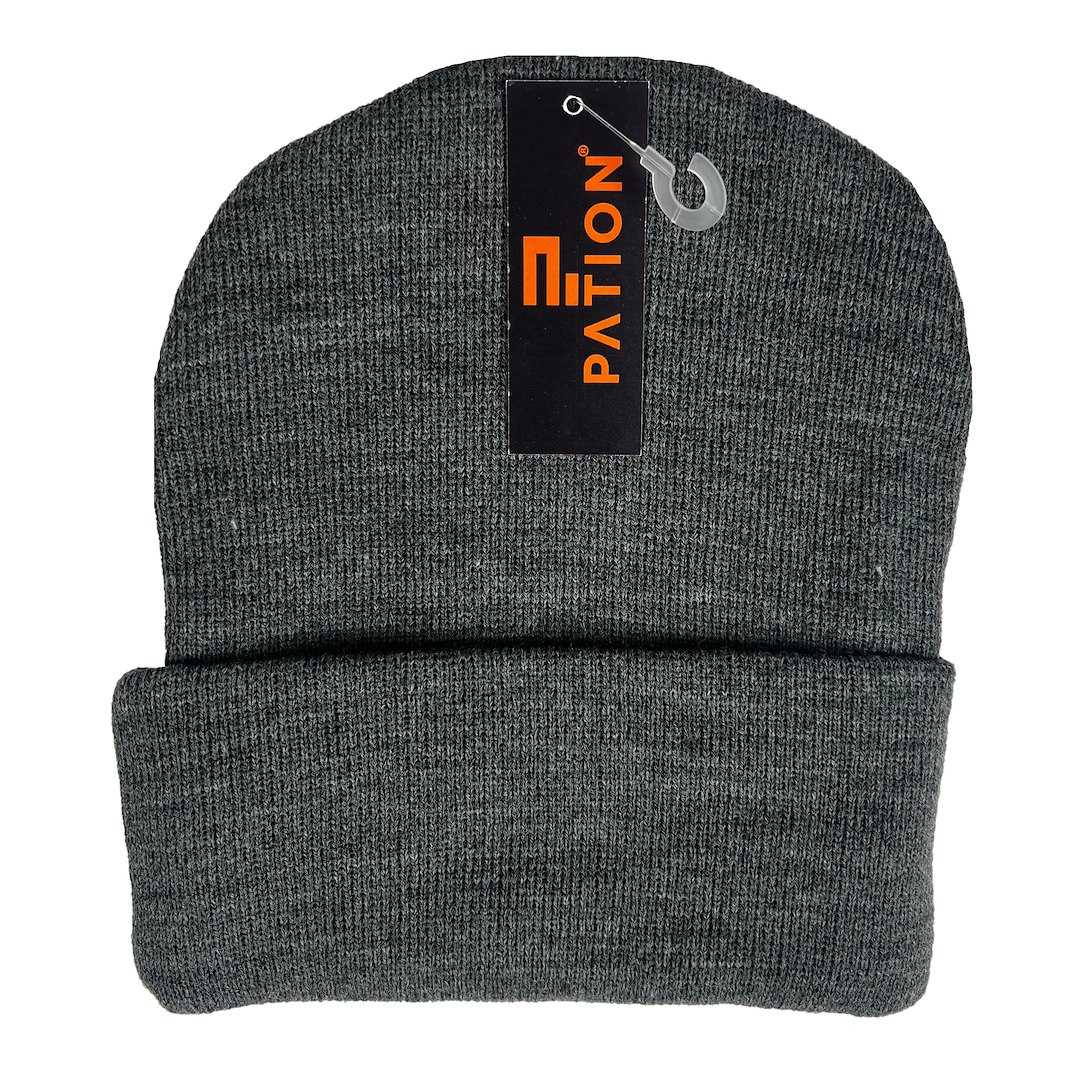 Czapka męska prosta szara